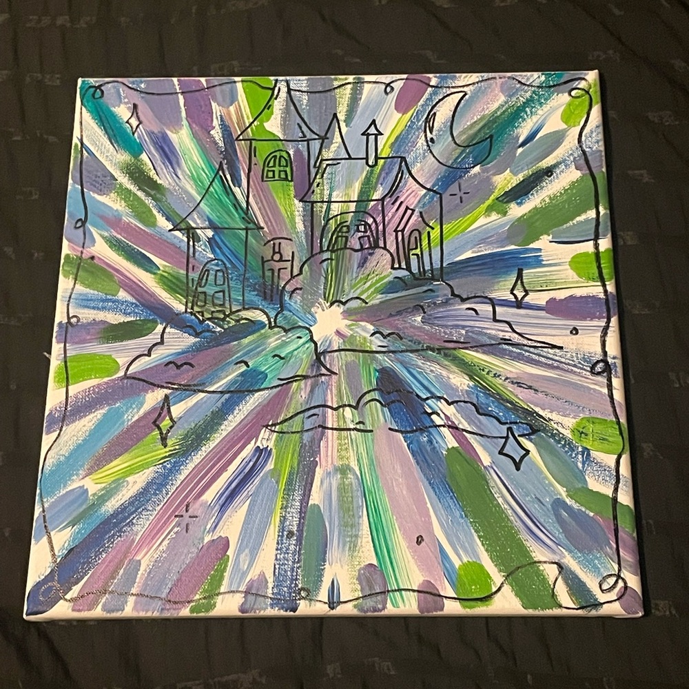 Castle in the sky painting
